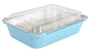 Colored Disposable Aluminum 3.75 Pound Carryout pan w/ Plastic Lid #3227P KitchenDance