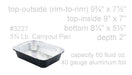 disposable aluminum foil 3¾ lb. carryout pans, takeout pan, serving pan,  holiday baking pans, food serving pan