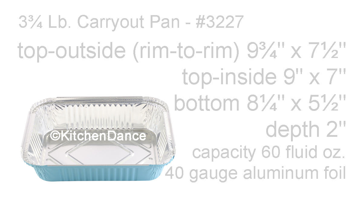 disposable aluminum foil 3¾ lb. carryout pans, takeout pan, serving pan,  holiday baking pans, food serving pan 