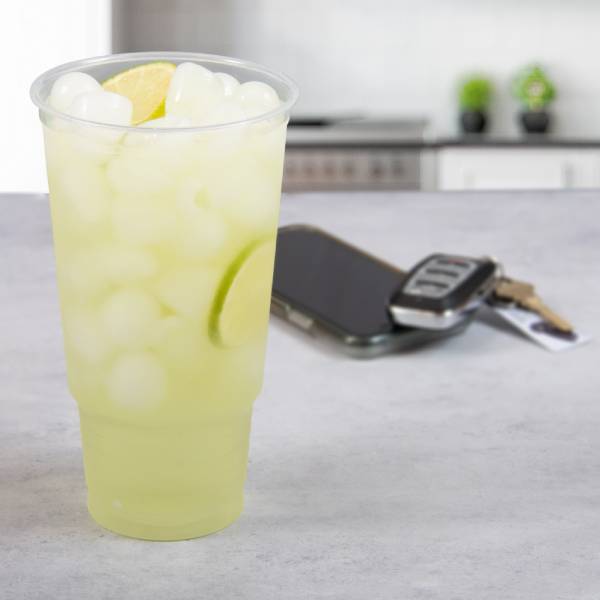Dart 32 oz. PP Plastic Pedestal Clear Cold Cup - Sleeve of 25 - #32P