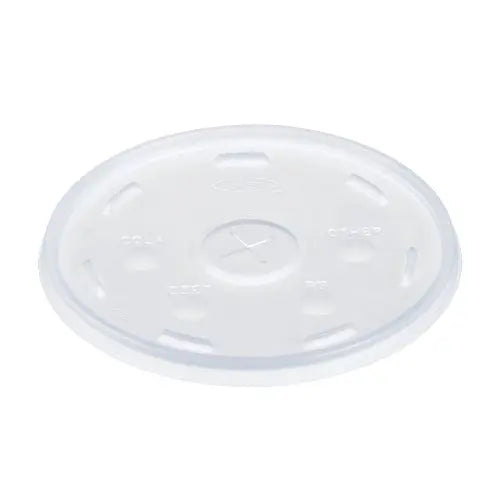 Dart 32 oz. Translucent HIPS Plastic Straw-Slotted Lid - Sleeve of 100 - #32SL1