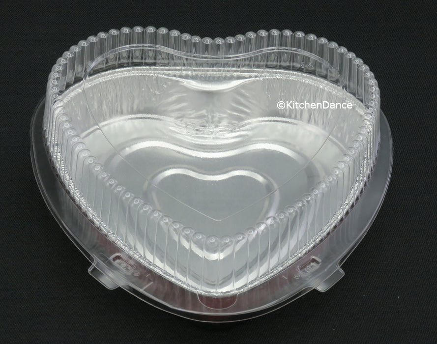 plastic clamshell container for heart shaped holidy baking pan, 