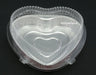 plastic clamshell container for heart shaped holidy baking pan, 