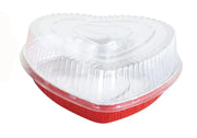 Disposable Heart Shaped Foil Pan with Plastic Dome Lid   #339P HFA Inc. -- Handi-foil of America