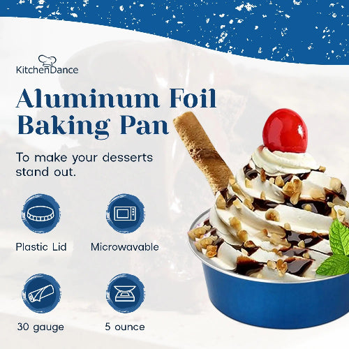 5 oz. Disposable Aluminum Colored Foil Baking Cups  #A41NL KitchenDance
