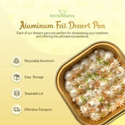 4" Square Colored Aluminum Foil Dessert Pan with Snap-On Plastic Lid   #A6P KitchenDance