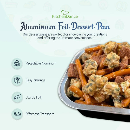 4" Square Colored Aluminum Foil Dessert Pan #A6NL KitchenDance