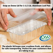 Plastic lid for D & W Fine Pack 1½ lb. Foil Loaf Pan #PL-208 D&W Fine Pack