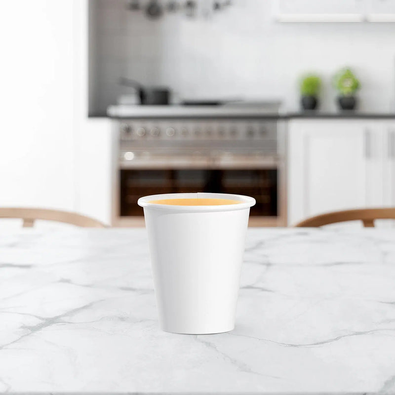 Dart Solo 6 oz. White SSP Paper Hot Cup - Sleeve of 50 - #376W-2050 Dart Container