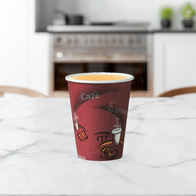 Dart Solo 8 oz. Bistro® SSP Paper Hot Cup - Sleeve of 50 - #378SI-0041