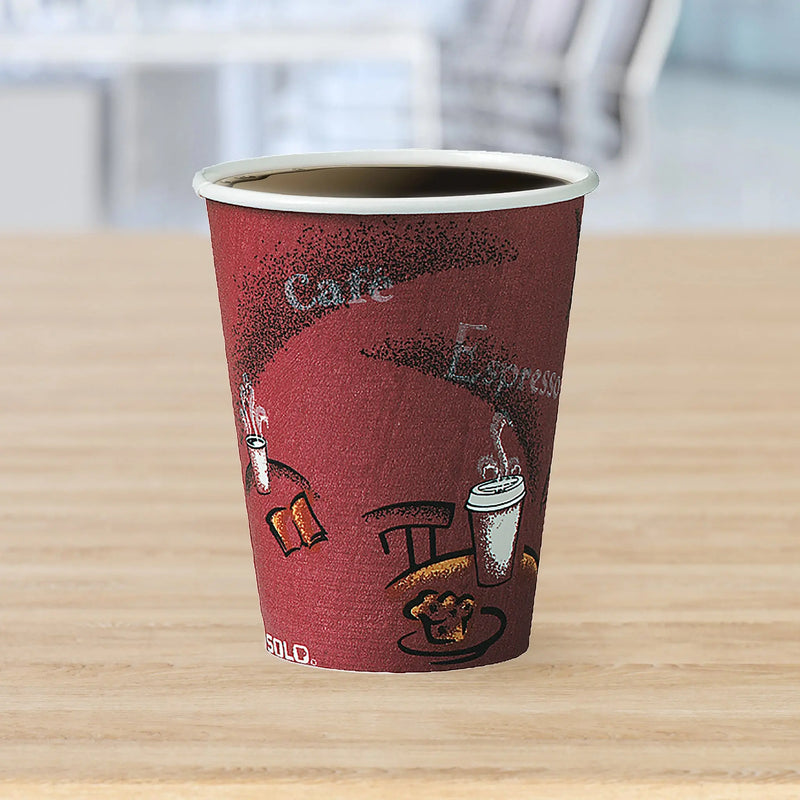 Dart Solo 8 oz. Bistro® SSP Paper Hot Cup - Sleeve of 50 - #378SI-0041