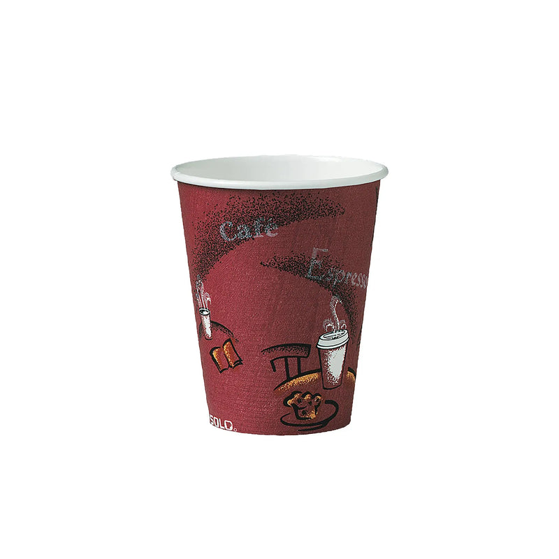 Dart Solo 8 oz. Bistro® SSP Paper Hot Cup - Sleeve of 50 - #378SI-0041