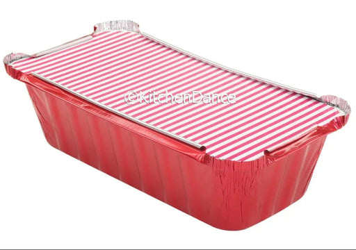 Colored 2 lb. Closable Foil Loaf Pan with Board Lid  #1850L KitchenDance