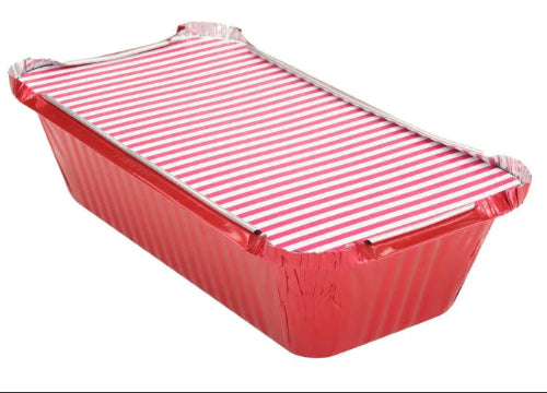 1½ lb. Closable Foil Loaf Pan with Colored Board Lid  #1650L KitchenDance