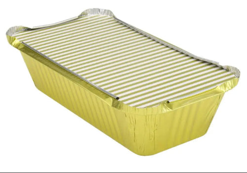 1½ lb. Closable Foil Loaf Pan with Colored Board Lid  #1650L KitchenDance