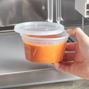 Tripack Deli Pro 12 oz. Round Microwavable Food Storage Deli Container With Lid Combo Pack - #TD40012 - Pack of 48 Tripack Deli Pro