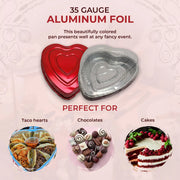 Disposable Heart Shaped Foil Pan with Plastic Dome Lid   #339P HFA Inc. -- Handi-foil of America