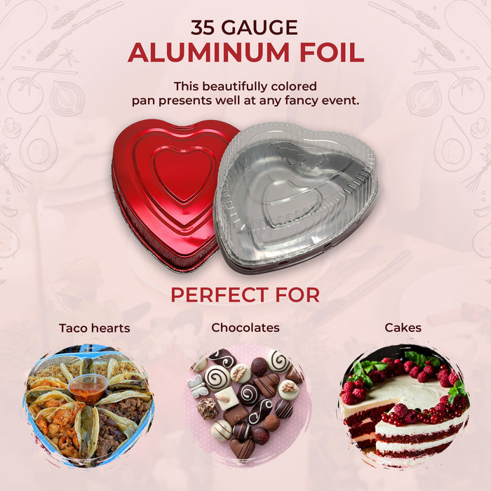 Heart shaped disposable cake pans best sale