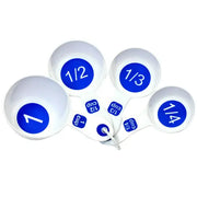 4 Piece (1/4, 1/3, 1/2, and 1 cup measurements) Plastic Measuring Cup Set - #21459 Chef Craft