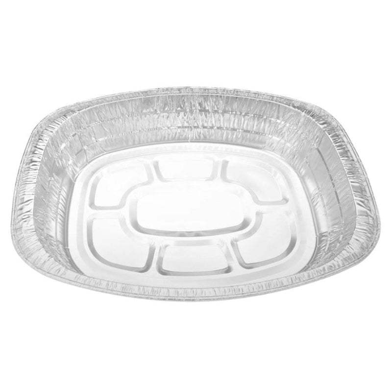 Disposable Large Oval Roaster Aluminum Foil Pan - #40010NL