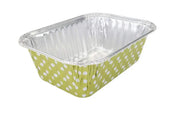 Amazon Overstock 6 oz. Disposable Colored Polka Dot Foil Mini Loaf Pan without Lids - 100 Count - #4004NL KitchenDance