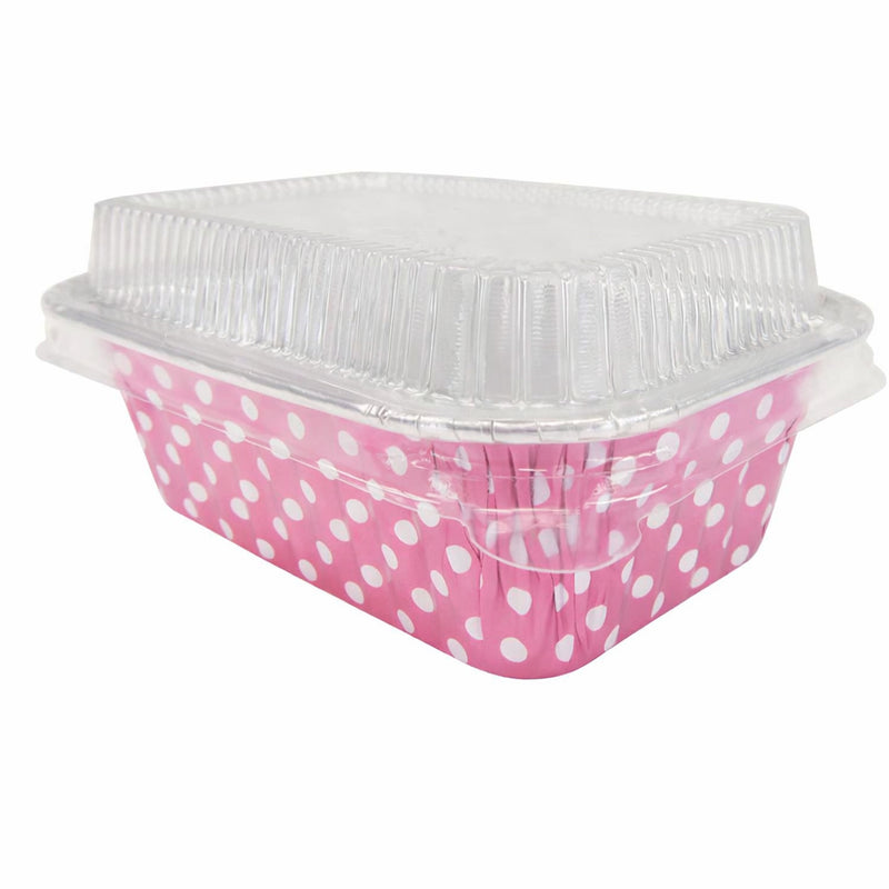 Mini Loaf Pan with Lid- 6 fluid oz. - Disposable Colored Foil  #4004P