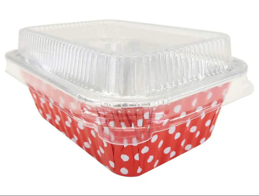 Mini Loaf Pan with Lid- 6 fluid oz. - Disposable Colored Foil  #4004P KitchenDance