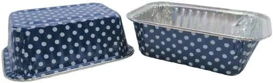 Amazon Overstock 6 oz. Disposable Colored Polka Dot Foil Mini Loaf Pan without Lids - 100 Count - #4004NL KitchenDance