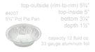 disposable aluminum foil 5¾" pot pie pan, baking pan