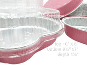 disposable aluminum foil easterbunny shapped pan, colored holiday baking pan