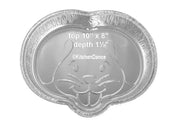 disposable aluminum foil easterbunny shapped pan, colored holiday baking pan