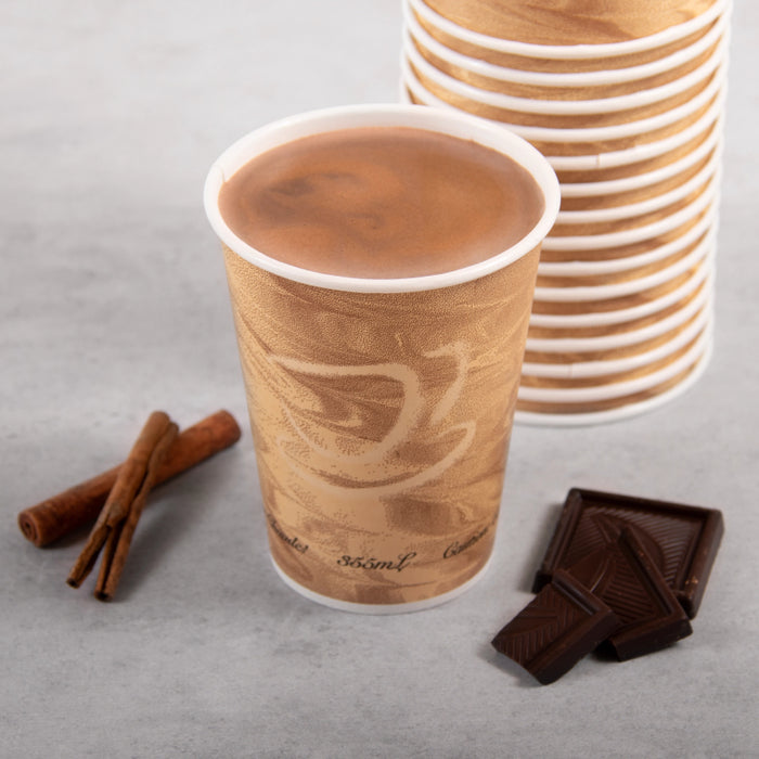 Mistique® 12 oz. SSP Paper Hot Cup - Sleeve of 50 - #412MSN-0029