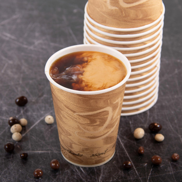 Mistique® 12 oz. SSP Paper Hot Cup - Sleeve of 50 - #412MSN-0029