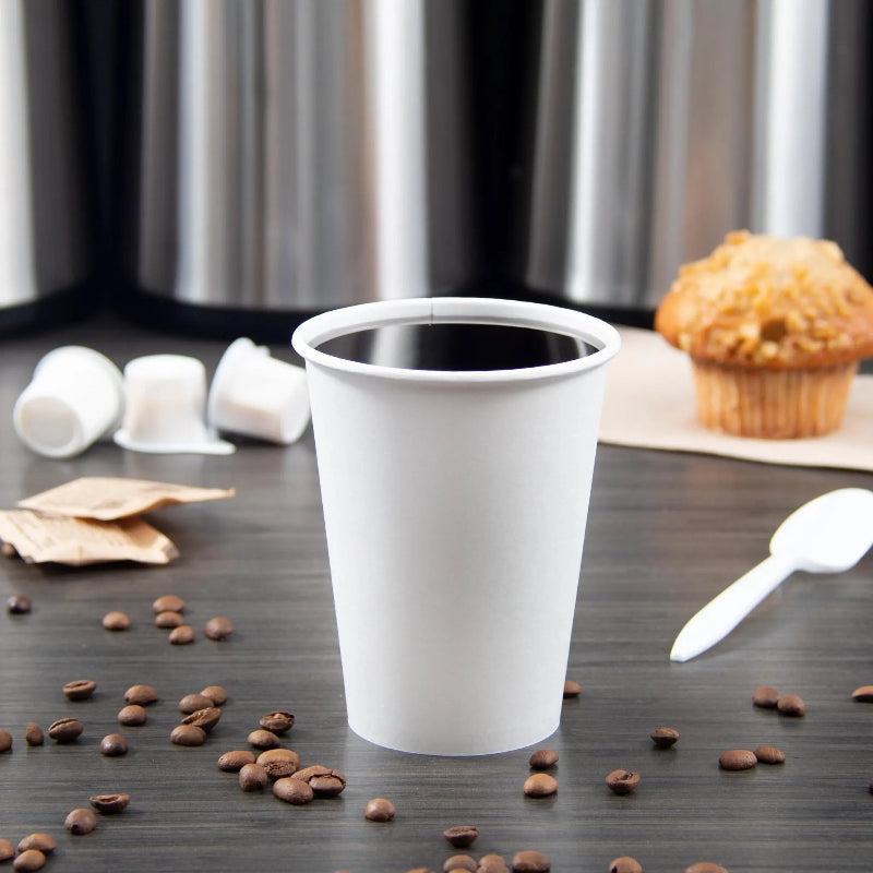 Dart Solo 12 oz. White Paper Hot Cup - Sleeve of 50 - #412WN-2050