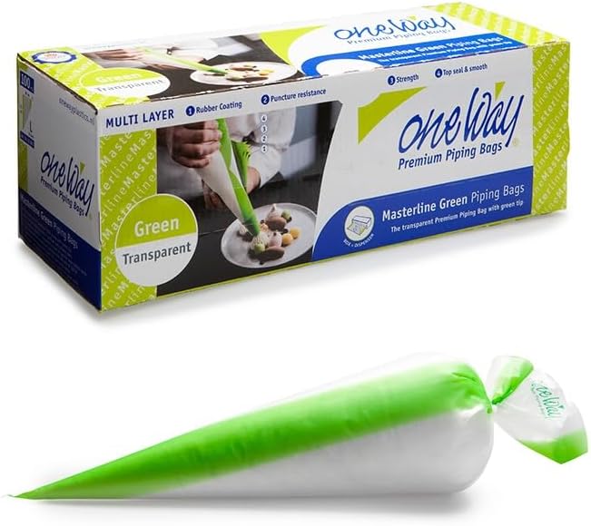 21" One Way Masterline Green Piping Bags - #42491