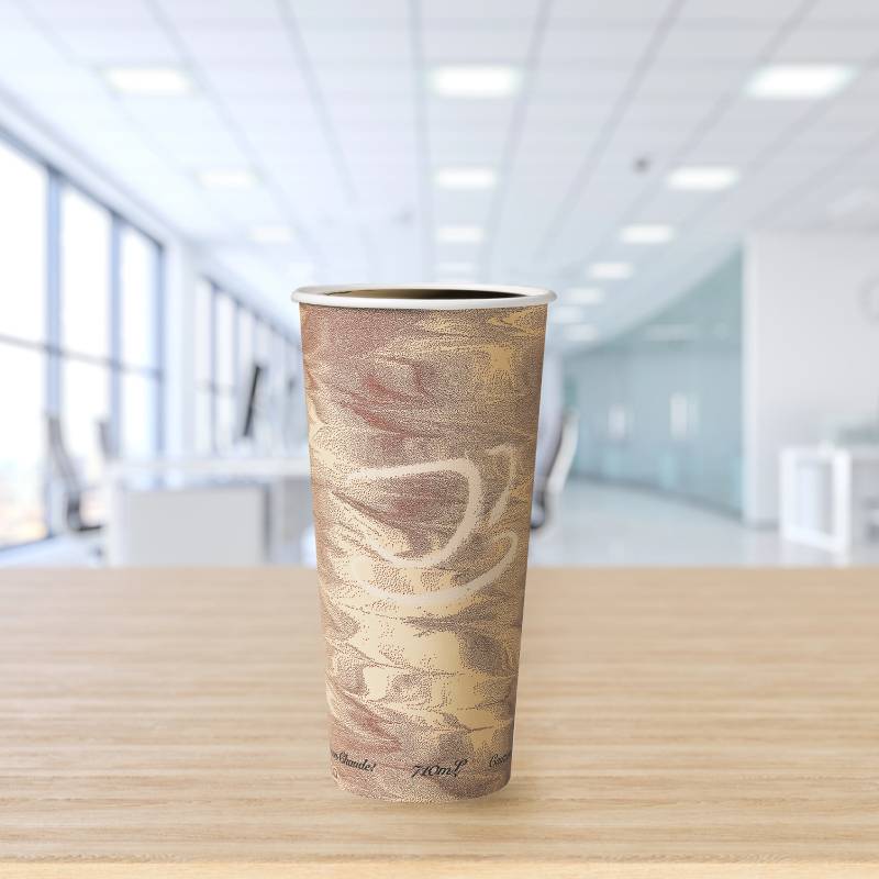 Mistique® 24 oz. SSP Paper Hot Cup - Sleeve of 25 - #424MSN-0029