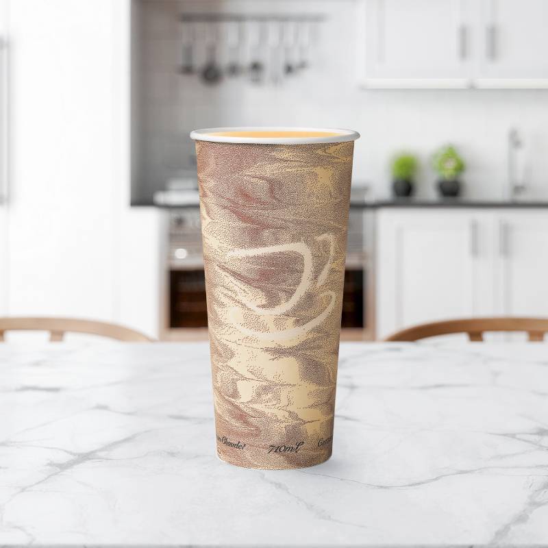 Mistique® 24 oz. SSP Paper Hot Cup - Sleeve of 25 - #424MSN-0029