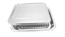 disposable aluminum foil 1/2 size steam table baking pan with foil lid - shallow