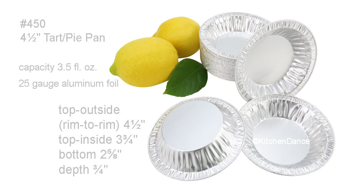 disposable aluminum foil 4½" tart pan, pie tin, mini pie pan, small baking pan