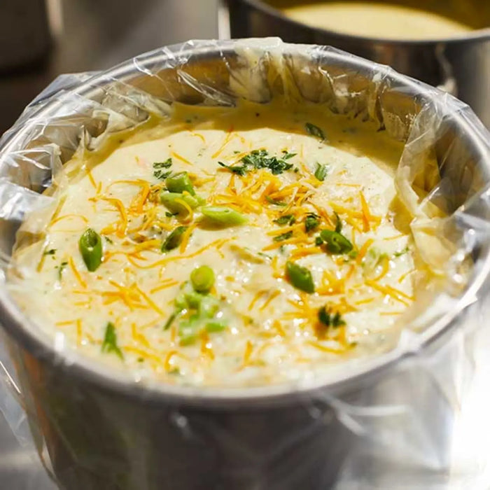 PanSaver® Eco 1/2 Size Clear Ovenable Plastic Steam Table Pan Liner 4"- 6"D Case of 100 - #45030 Pansaver