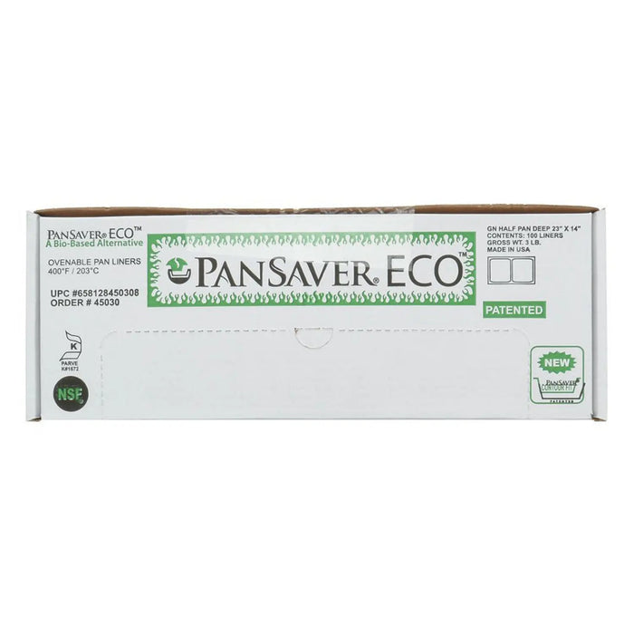 PanSaver® Eco 1/2 Size Clear Ovenable Plastic Steam Table Pan Liner 4"- 6"D Case of 100 - #45030 Pansaver