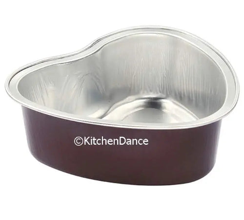 Disposable Mini Heart Shaped Foil Pan   #3055NL KitchenDance