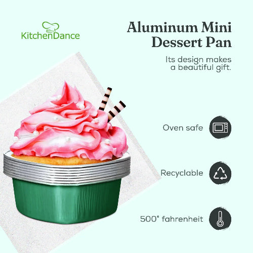 Disposable Mini Heart Shaped Foil Pan with Plastic Lid   #3055P KitchenDance