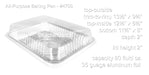 disposable aluminum foil all purpose baking pan, cake pan, food container with a plastic dome lid