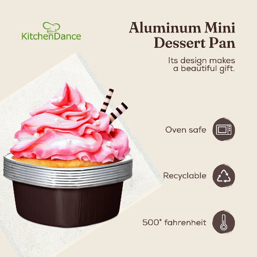 Disposable Mini Heart Shaped Foil Pan with Plastic Lid   #3055P KitchenDance
