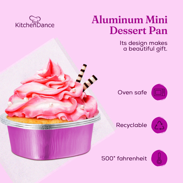 Disposable Mini Heart Shaped Foil Pan with Plastic Lid   #3055P