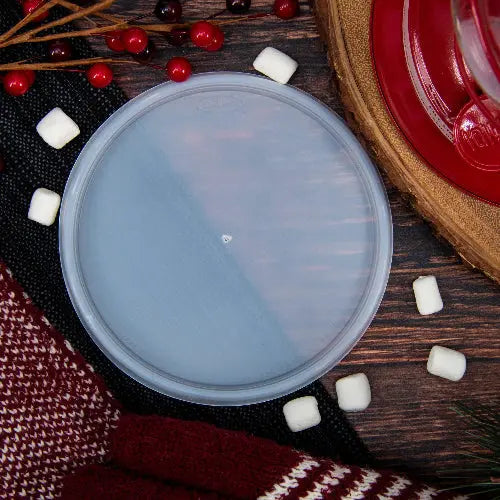 Dart 48 oz. Translucent HIPS Plastic Vented Lid - Sleeve of 100 - #48JL