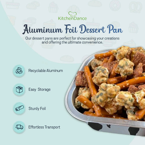 4" Square Colored Aluminum Foil Dessert Pan #A6NL KitchenDance