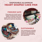 Disposable Heart Shaped Foil Pan with Plastic Dome Lid   #339P HFA Inc. -- Handi-foil of America