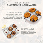 Disposable Aluminum Foil 6 Cup Muffin Pan  #1500 Durable Packaging